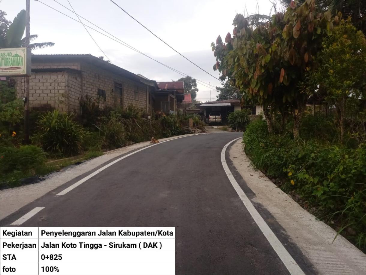 Pekerjaan Jalan Koto Tingga -  Sirukam (DAK)